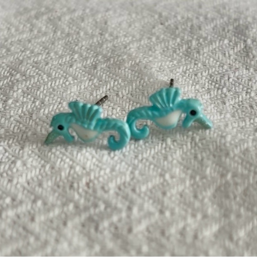 Turquoise Seahorse Earrings
